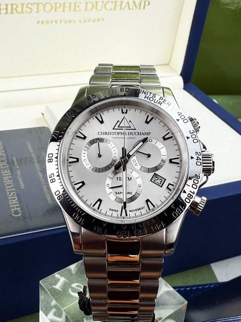 Christophe Duchamp 42mm Chronograph Grand Mont Gents Watch-Rrp GBP 1750, - 5
