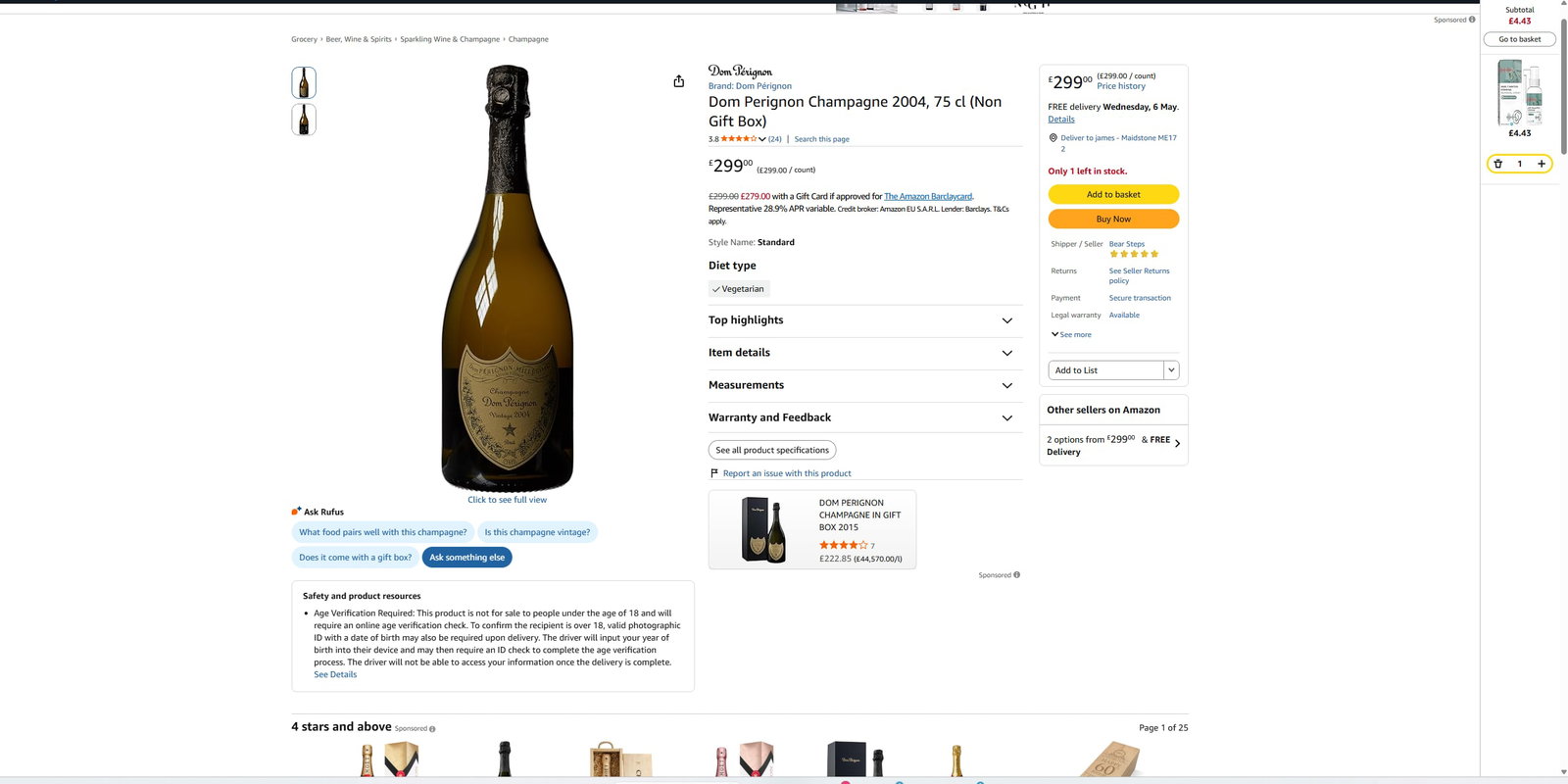 Dom Perignon 2004 Vintage Champagne In Case. - 3