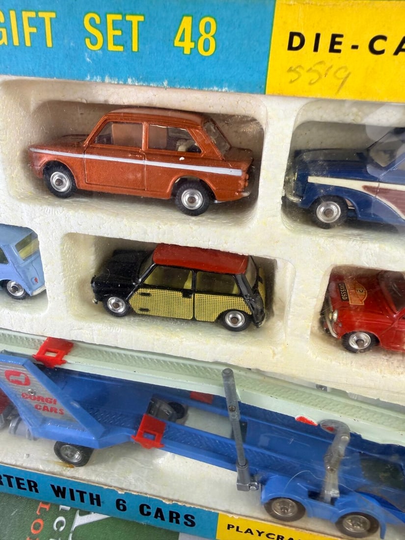 Boxed Corgi Gift Set 48, Car Transporter With Six Cars-Rare Investment Collectable - 3