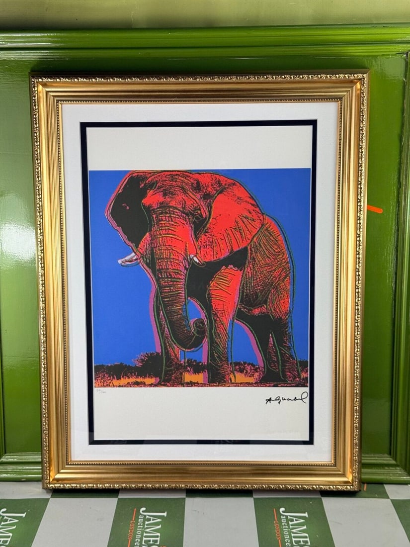 Andy Warhol-(1928-1987)`The Elephant` Numbered Lithograph #84/100 - 7