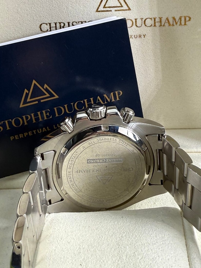 Christophe Duchamp Gent`s Marine Chronograph Watch 44mm Bezel Rrp GBP 1750 - 6