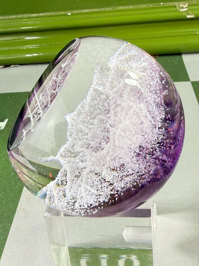 Vintage Glass Paperweight Snow Flake Edition (1 of 3)