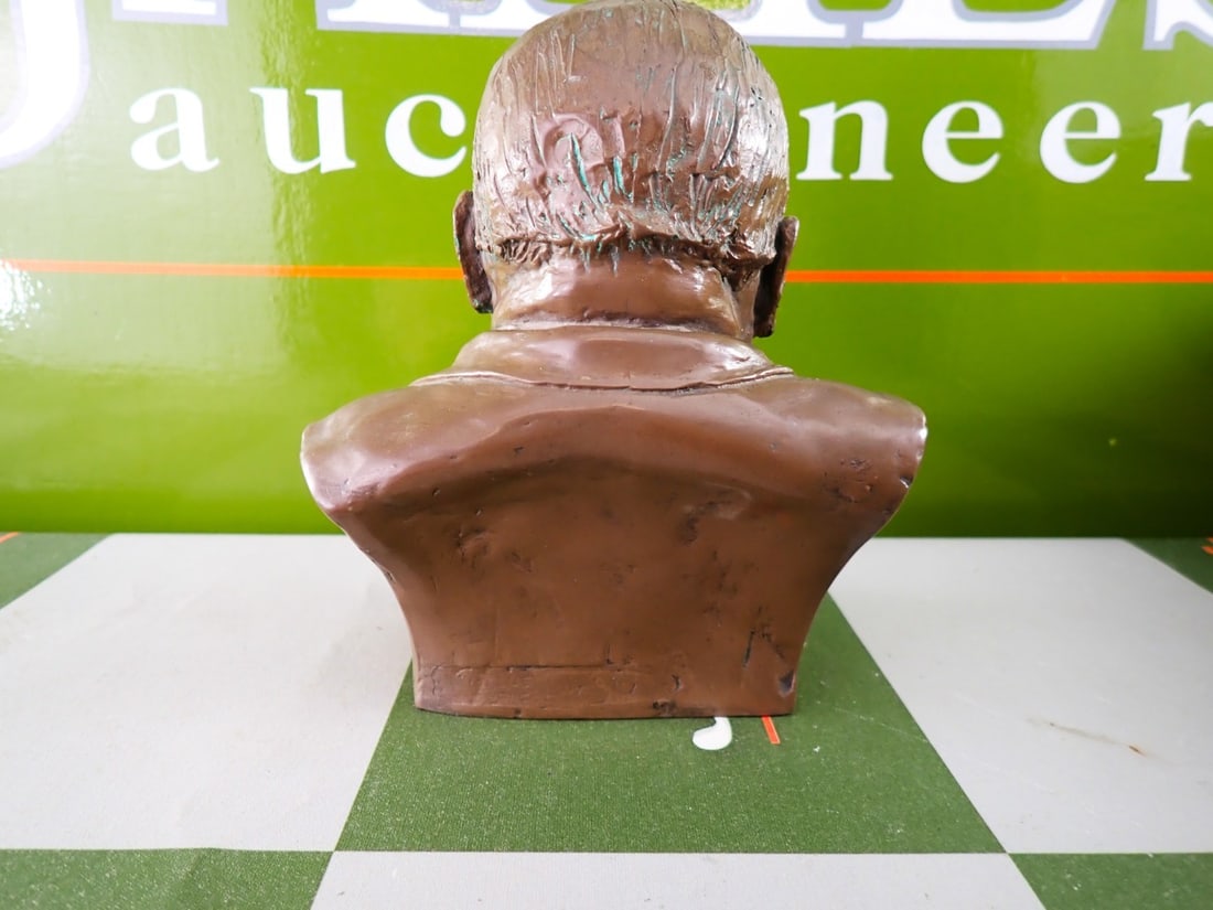 Metal Sculpture Bust of Winston Churchill by Elizabeth Sharp - 3