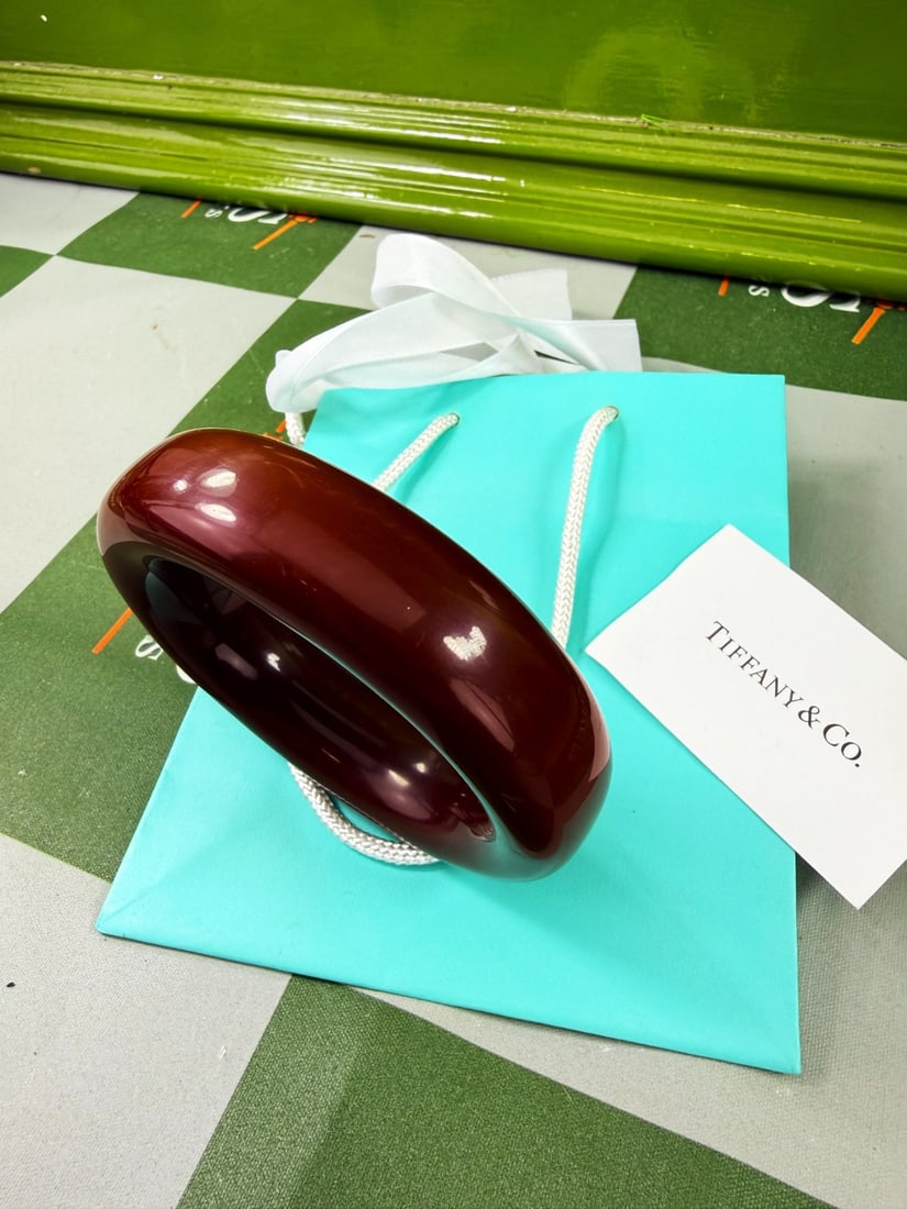 Tiffany & Co. Genuine Elsa Peretti Hardwood Lacquer Bangle - 3