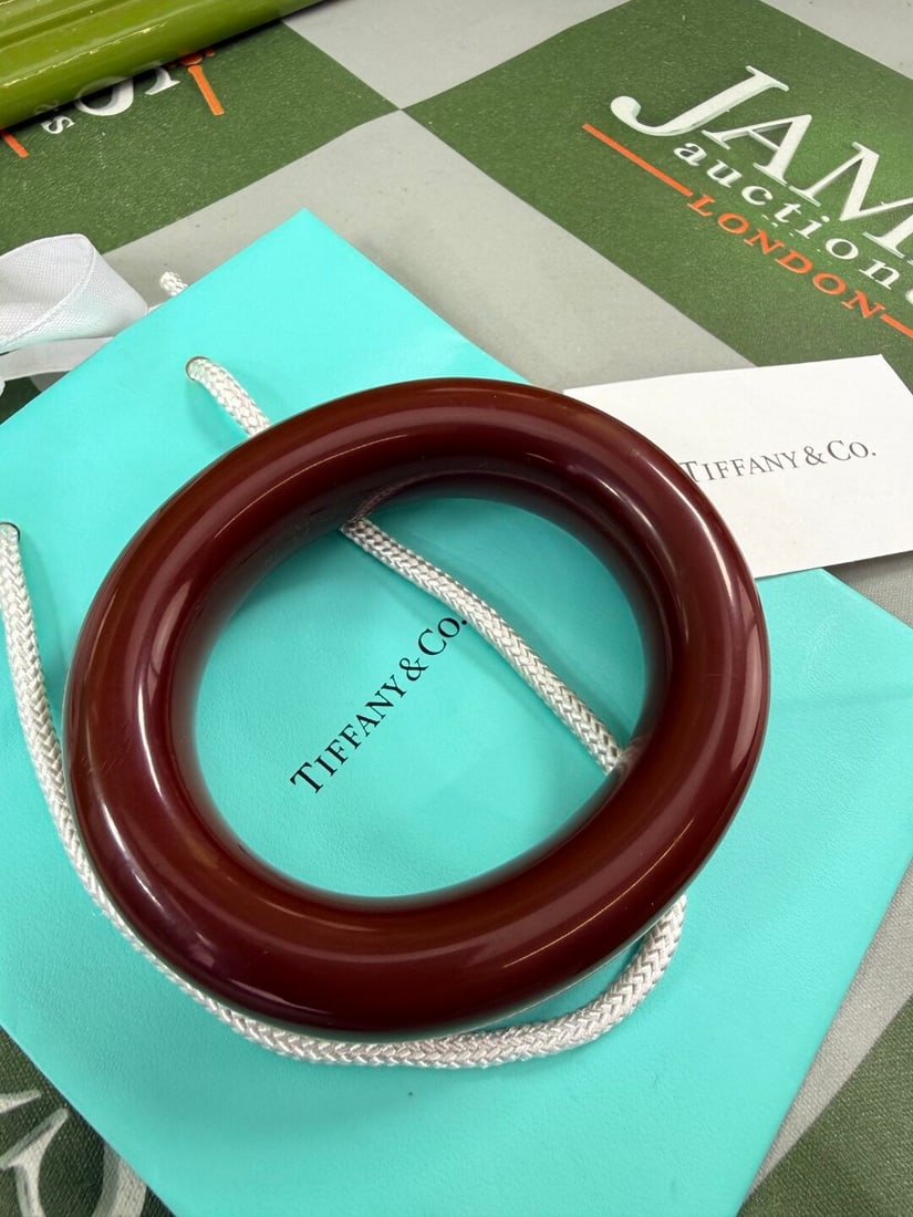 Tiffany & Co. Genuine Elsa Peretti Hardwood Lacquer Bangle - 8