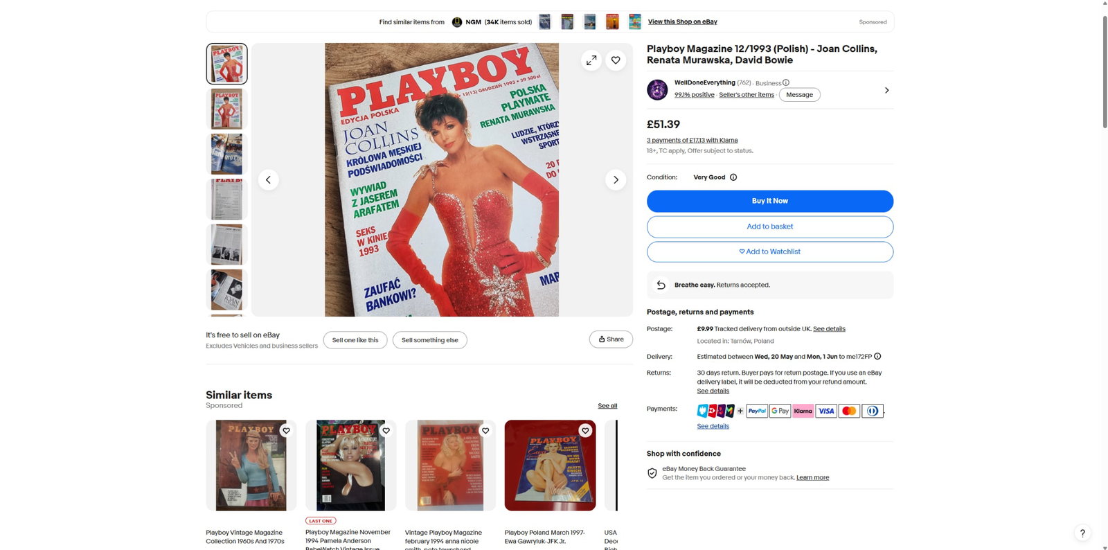 Playboy Special Edition Joan Collins Collectable Magazine - 3