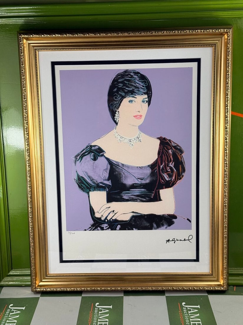 Andy Warhol-(1928-1987)`Princess Diana` Numbered Lithograph #56/100 - 6