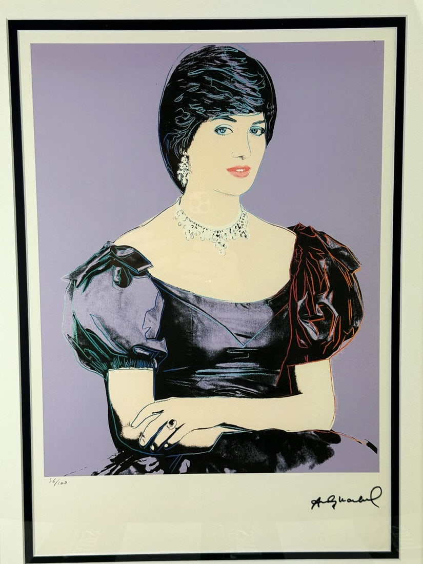 Andy Warhol-(1928-1987)`Princess Diana` Numbered Lithograph #56/100 - 7