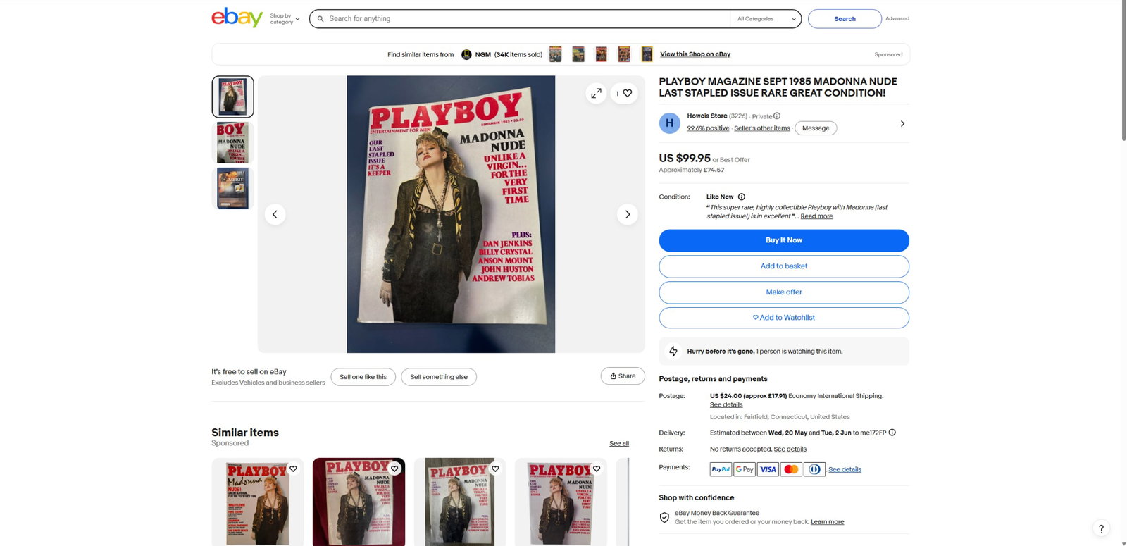 Playboy Special Edition Madonna Collectable Magazine - 5