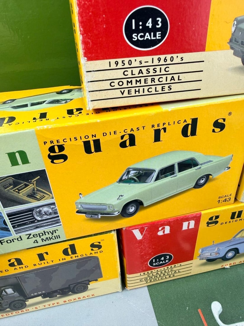 Vangaurds 1:43 Scale Die Cast Collection Of Historical Cars x 10 - 3