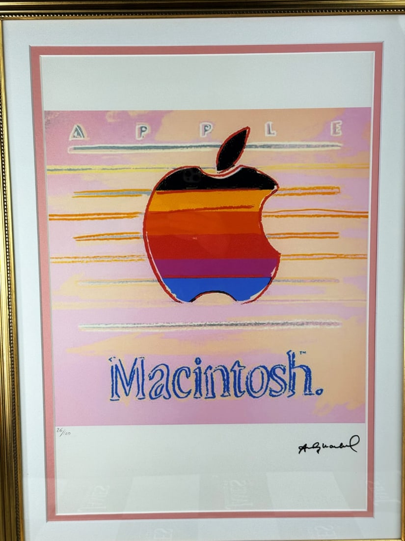 Andy Warhol-(1928-1987) Apple Mac Numbered Lithograph #26/100 - 2