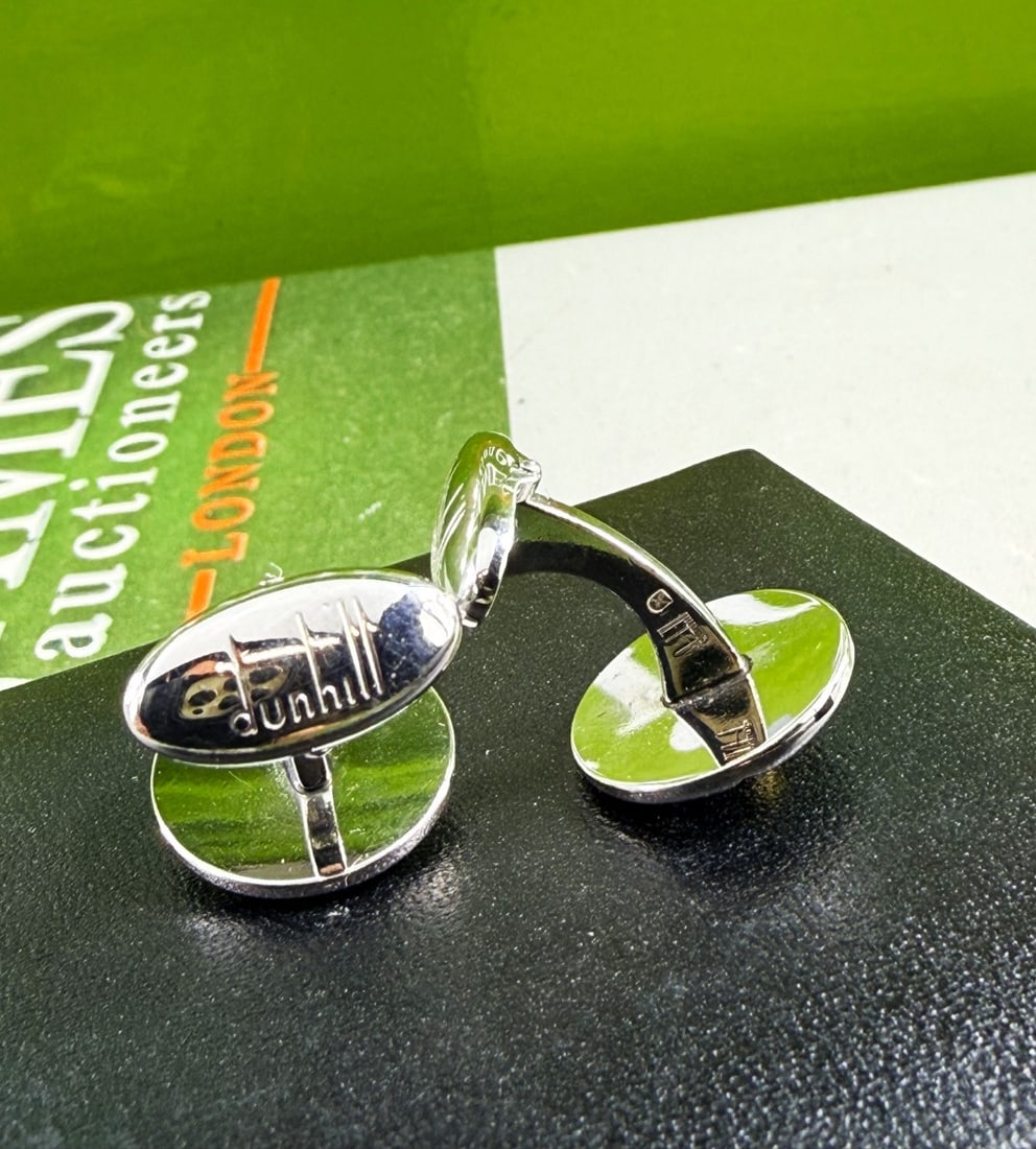 Dunhill London Vintage Silver & Gold Tone GT Circle Cufflinks. - 2