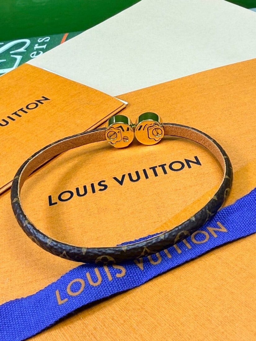 Louis Vuitton Paris Classic Monogram Leather Bracelet - 4