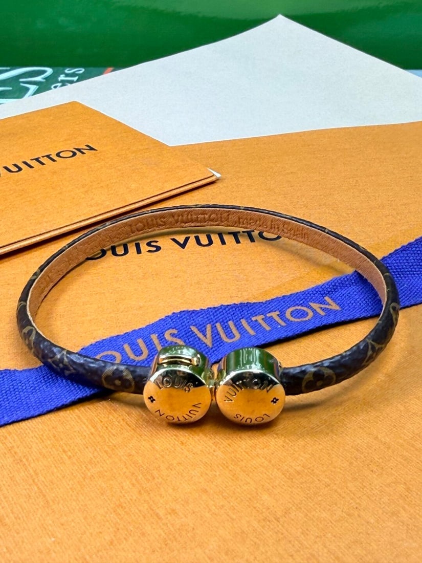 Louis Vuitton Paris Classic Monogram Leather Bracelet - 5