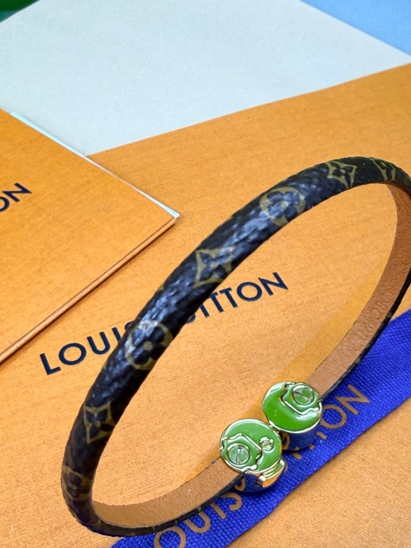Louis Vuitton Paris Classic Monogram Leather Bracelet - 6