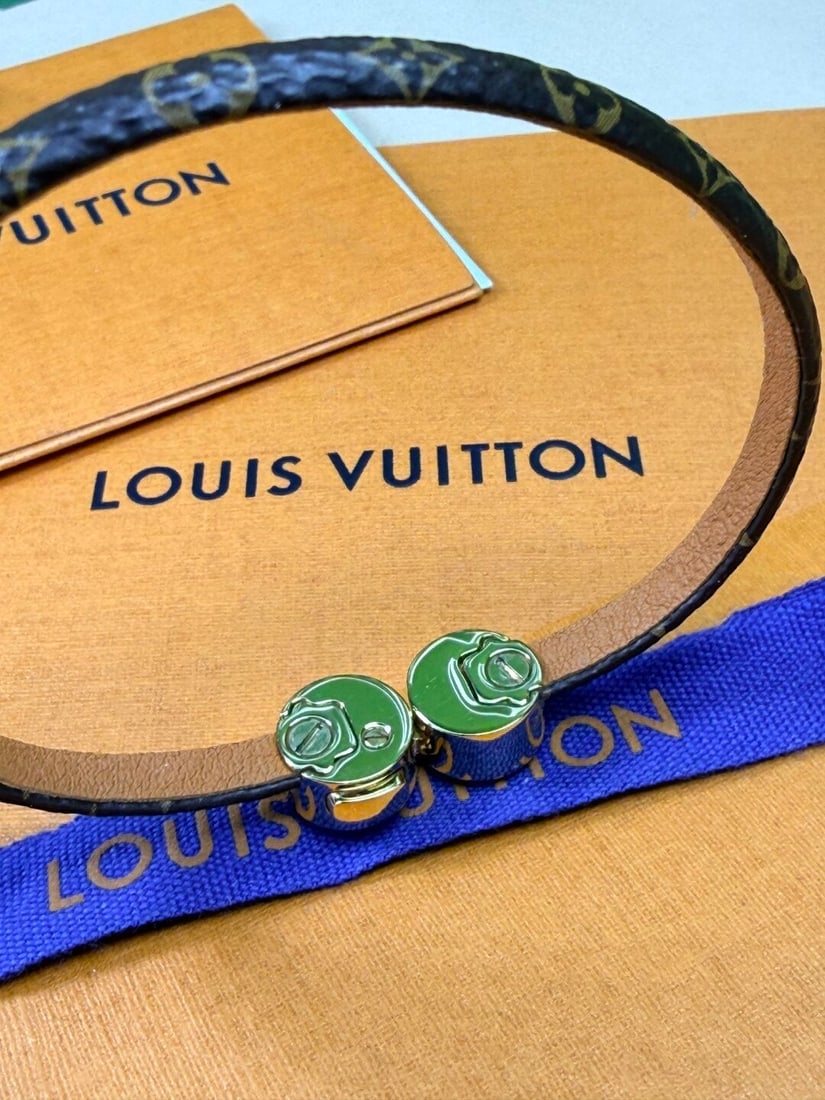 Louis Vuitton Paris Classic Monogram Leather Bracelet - 7