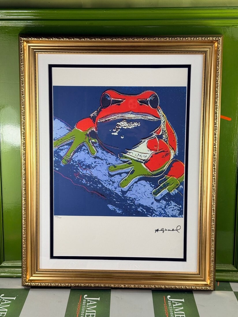 Andy Warhol-(1928-1987)`Butterfly` Numbered Lithograph #74/100: Andy Warhol-(1928-1987)`Butterfly` Numbered Lithograph #74/100 Professionally framed using museum quality perspex and double mount, gold finish ornate framed. Dimensions & number of limited print 
