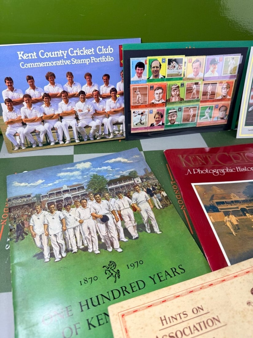 Vintage Kent County Cricket Memorabilia & Football Collection Book. - 5