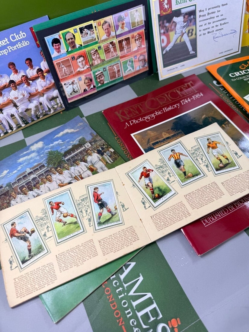 Vintage Kent County Cricket Memorabilia & Football Collection Book. - 7