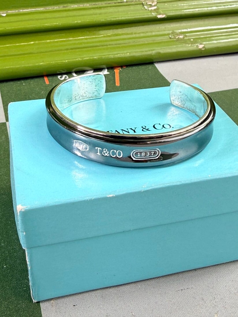 Tiffany & Co. 1837 Midnight Titanium & Sterling Silver Cuff Bracelet: Tiffany & Co. 1837 Midnight Titanium & Sterling Silver Cuff Bracelet