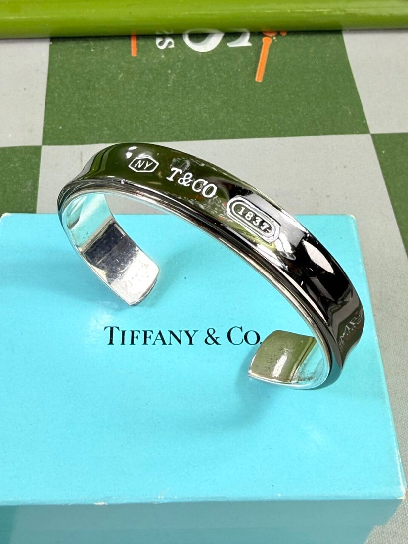 Tiffany & Co. 1837 Midnight Titanium & Sterling Silver Cuff Bracelet - 2