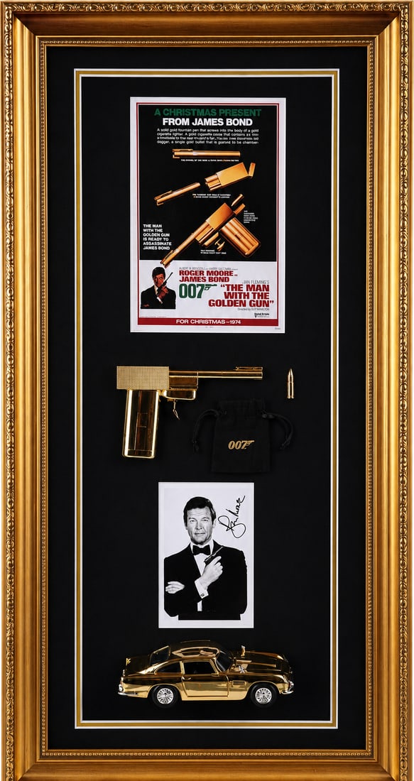 James Bond 007 The Man With The Golden Gun Montage: James Bond 007 "The Man With The Golden Gun" Montage-This one of a kind montage has been put together by James Auctioneers who have specialised in James Bond memorabilia for many years.-Included in th