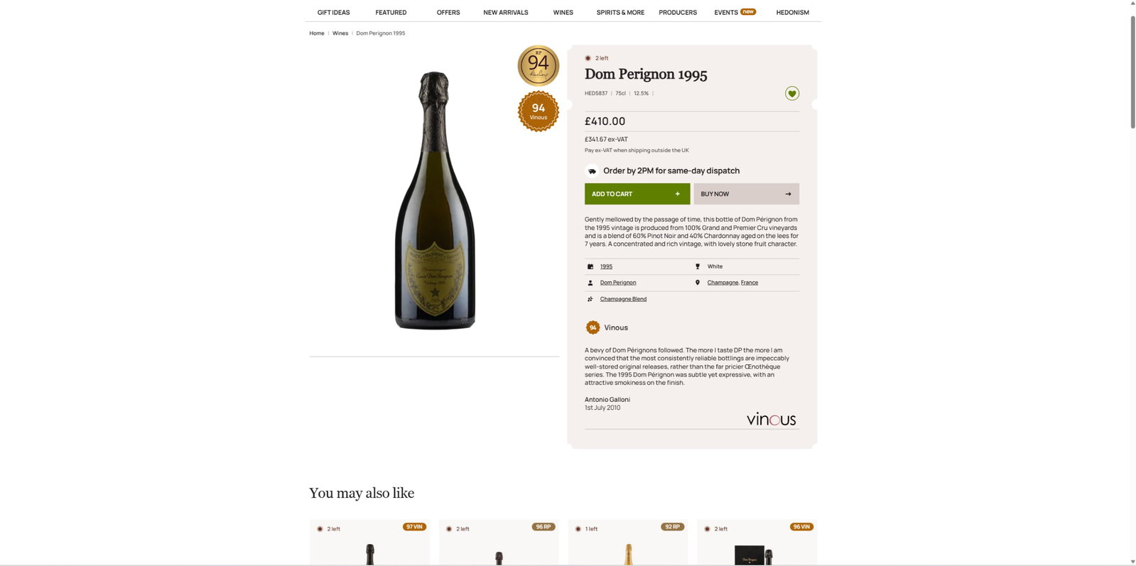 Dom Perignon Vintage 1995 Champagne 75cl-12.5 % - 4