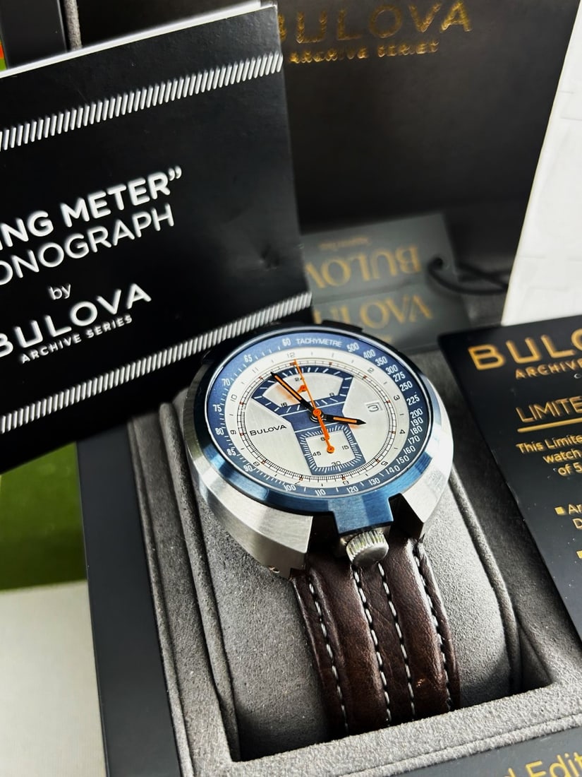 Bulova Parking Meter Special Edition 43MM Bezel: . Of a ltd edition of only 5000 made worldwide, Quartz powered. As pictured in excellent order with original packaging