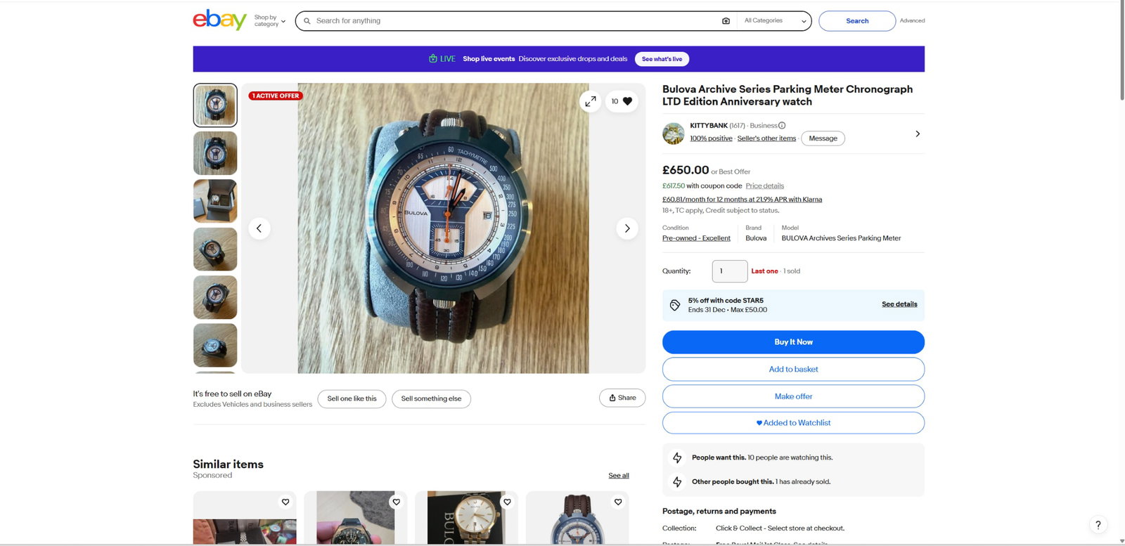 Bulova Parking Meter Special Edition 43MM Bezel - 5