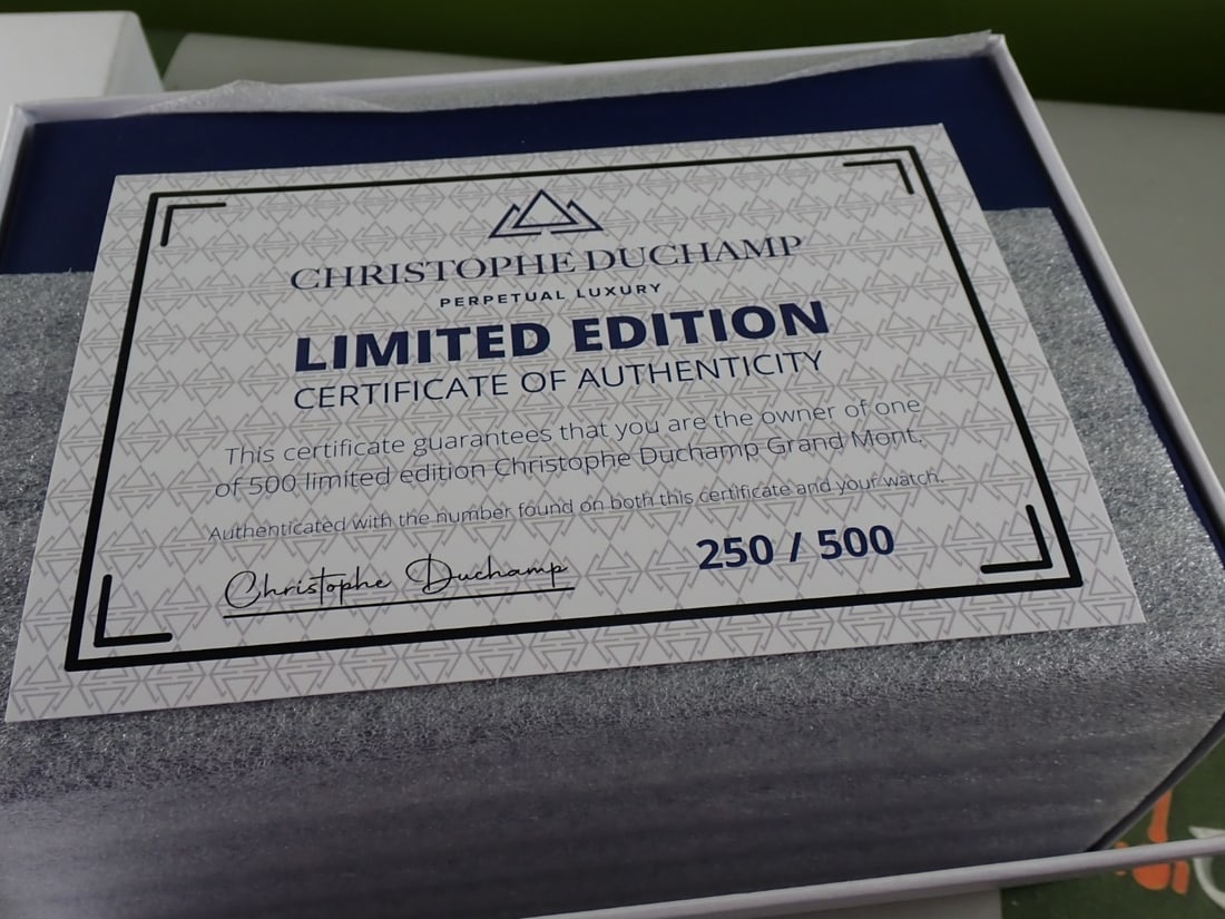 Christophe Duchamp Perpetual Ltd Edition `Grand Mont` #250/500-Sold Out. - 6