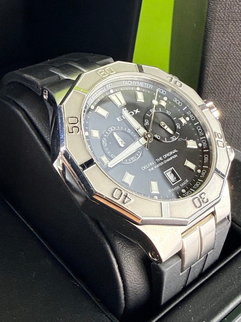 Edox Delfin `The Water Champion` Chronograph Edition Divers Watch 2024 Model - 13