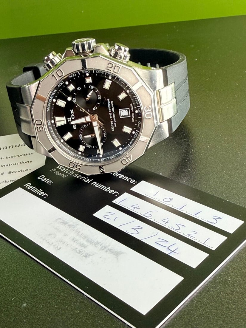 Edox Delfin `The Water Champion` Chronograph Edition Divers Watch 2024 Model - 14