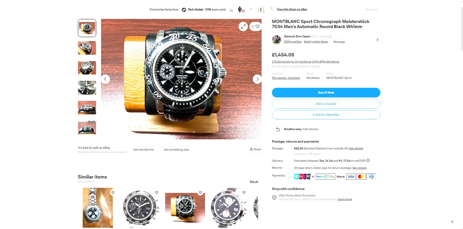 Montblanc Swiss Made Meisterstuck 7034 Edition 42mm Automatic Chronograph - 5