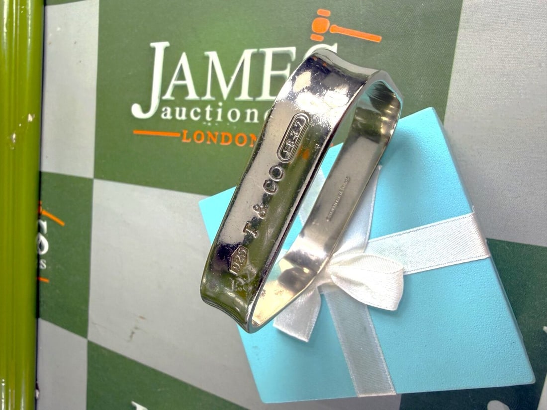 Tiffany & Co Sterling Silver 925 Square Bracelet Bangle 2001 - 4
