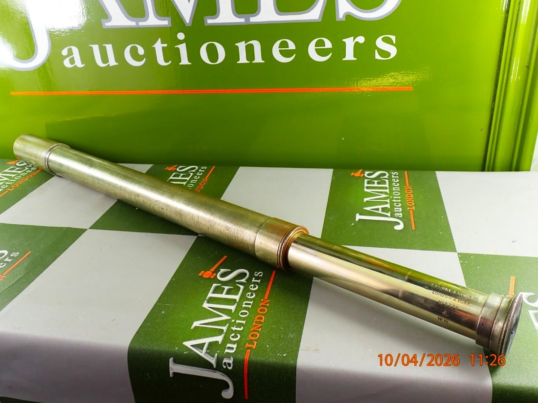 Vintage T. Cooke & Sons London & York Military Issue Brass Telescope: A VintageT. Cooke & Sons London & York Military Issue Brass Telescope No. 5379, single draw.Rare & stunning example.
