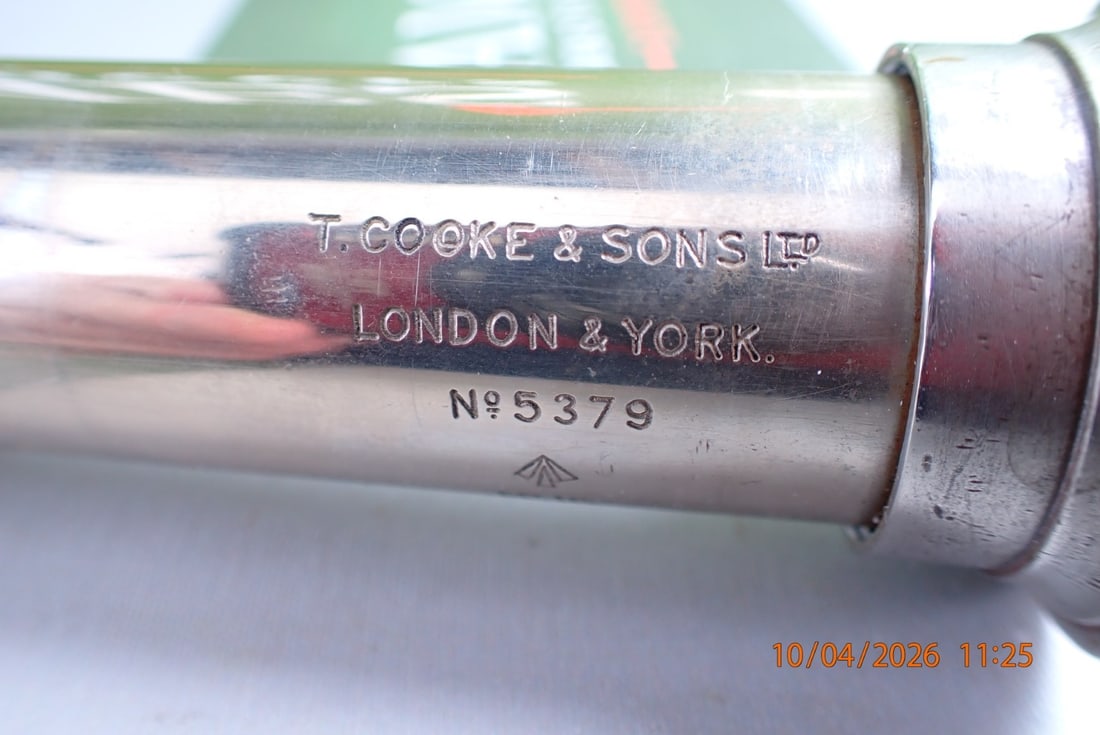 Vintage T. Cooke & Sons London & York Military Issue Brass Telescope - 2