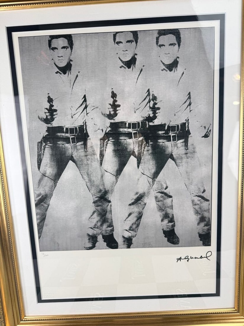 Andy Warhol-(1928-1987) Elvis Numbered Lithograph #38/100 - 2
