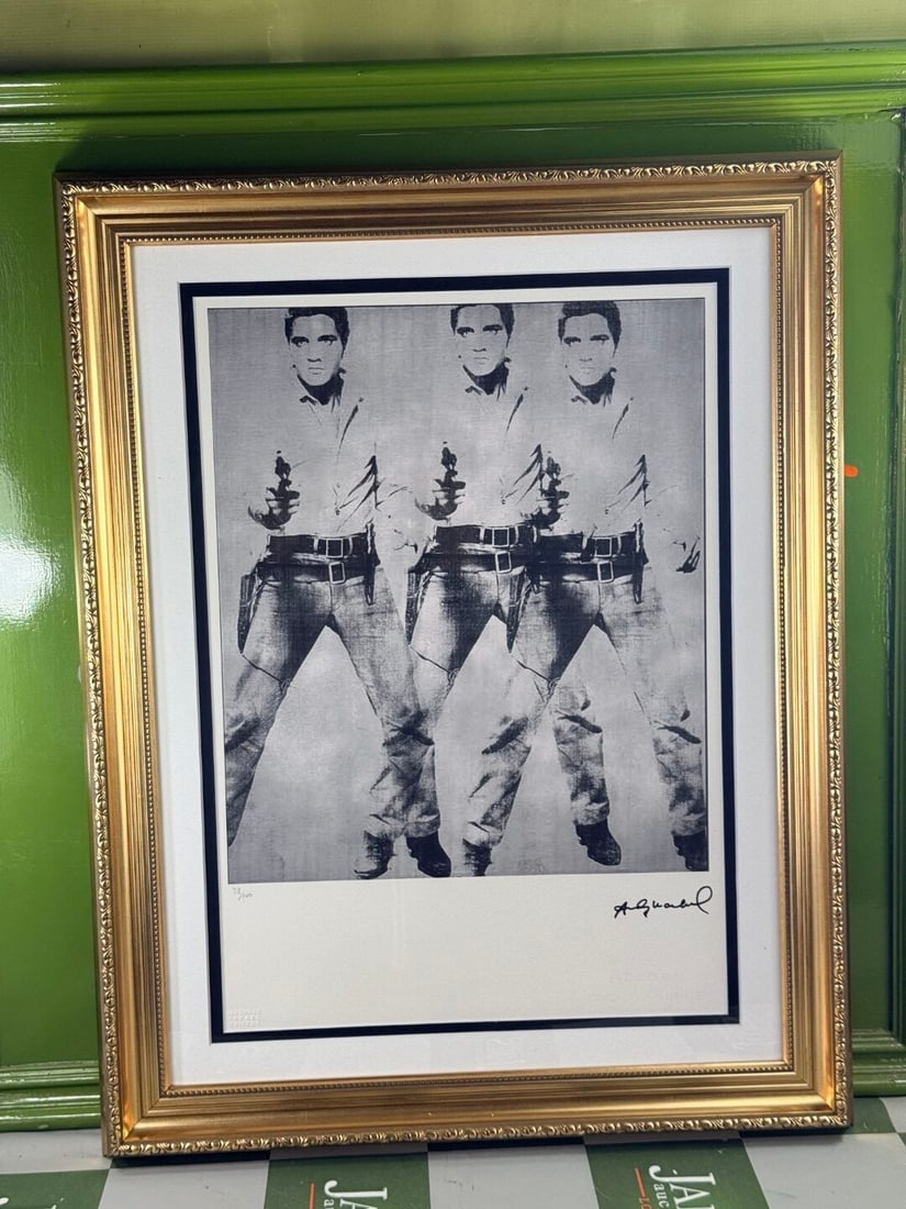 Andy Warhol-(1928-1987) Elvis Numbered Lithograph #38/100 - 8