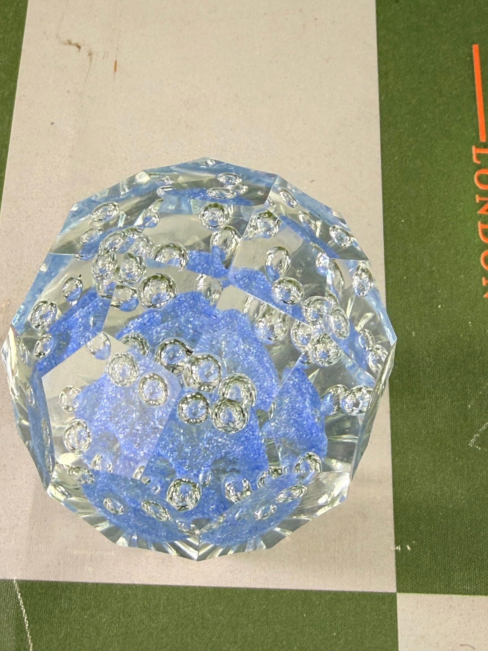 Vintage Glass Paperweight Bubbles - 3