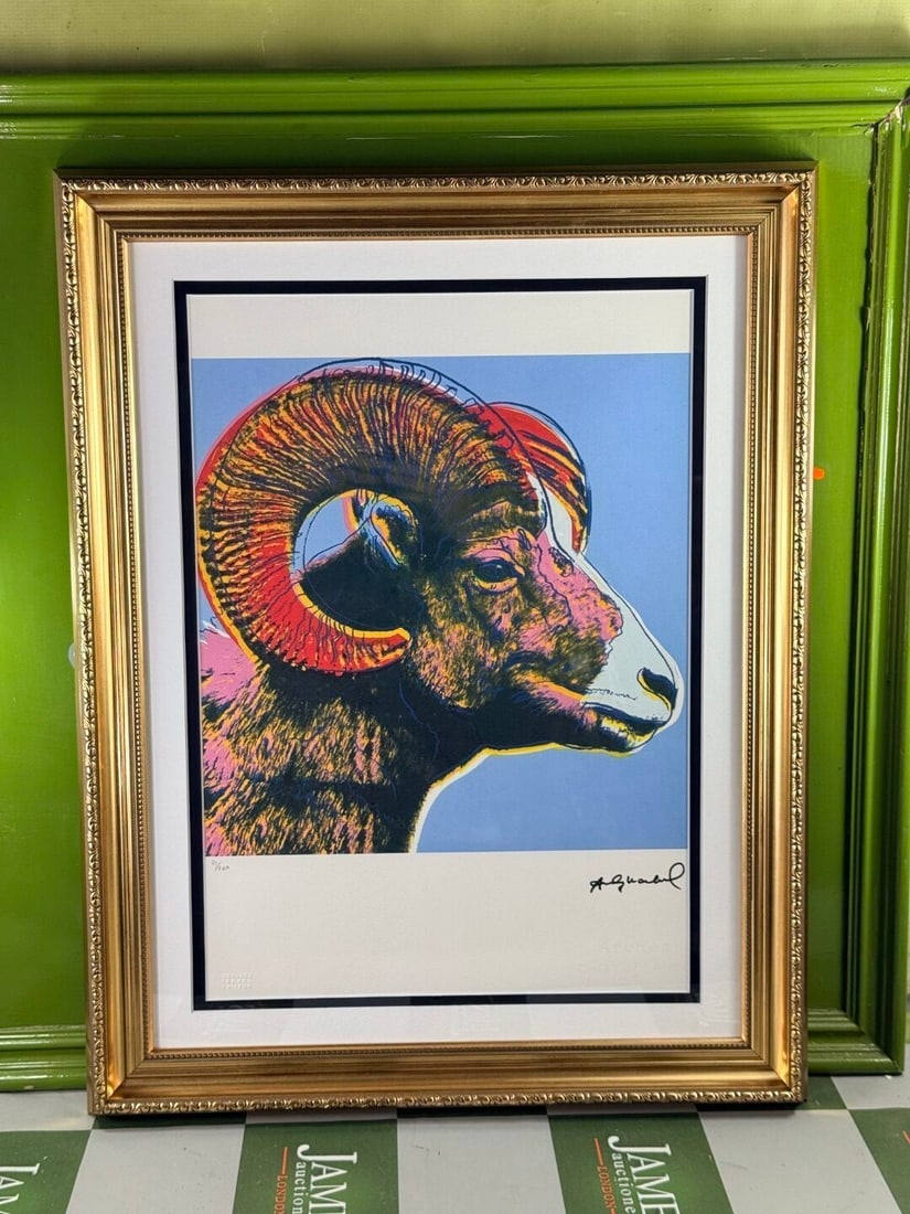 Andy Warhol-(1928-1987)`The Ram` Numbered Lithograph #21/100 - 7