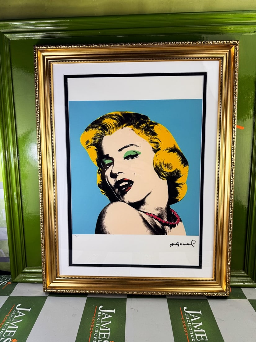 Andy Warhol-(1928-1987) Marilyn Numbered Lithograph #53/125: Andy Warhol-(1928-1987) "Marilyn" Numbered Lithograph #53/125 . Professionally framed using museum quality perspex and double mount, gold finish ornate framed. Dimensions & number of limited