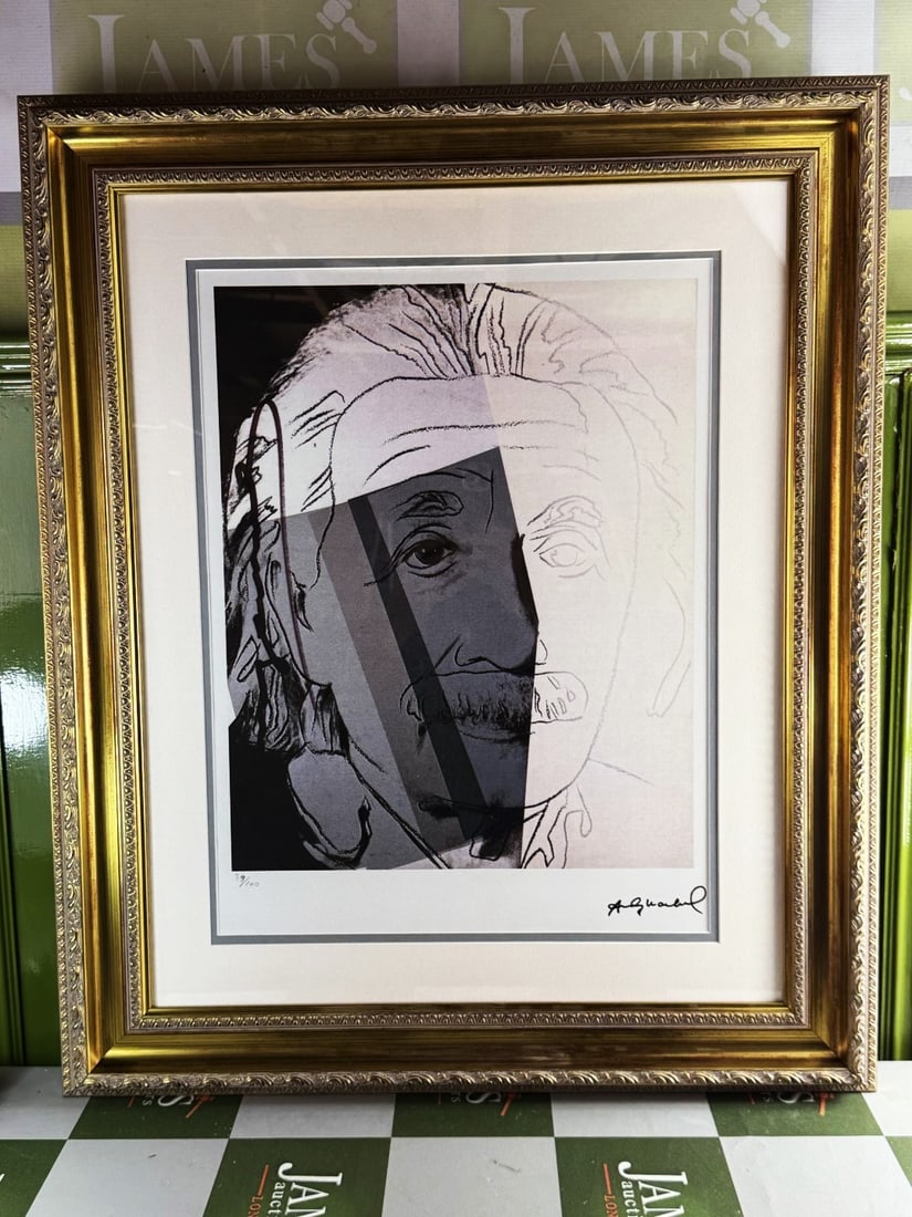 Andy Warhol-(1928-1987) `Picasso` Numbered Lithograph # 39/100: Andy Warhol-(1928-1987) `Picasso` Numbered Lithograph # 39/100, Professionally framed using museum quality perspex and double mount, gold finish ornate framed. Dimensions & number of limited print
