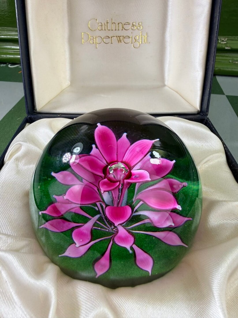Limited Edition Caithness Floral Large Paperweight # 343/750 - 5