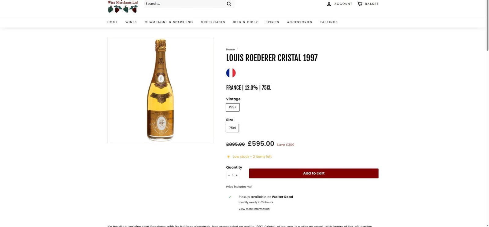 1997 Vintage Louis Roederer Cristal Champagne, 750ml, - 6