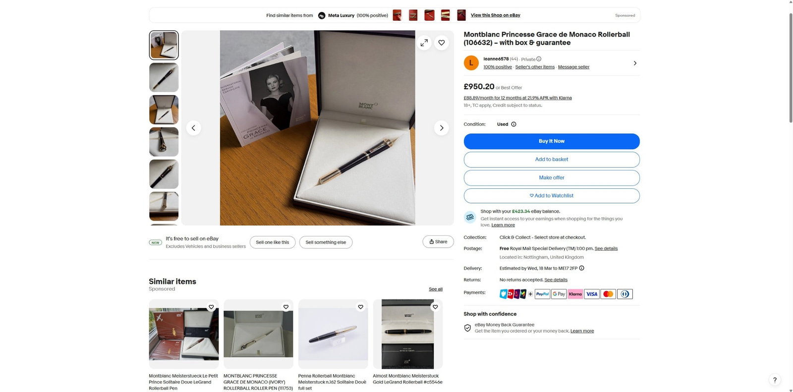 Montblanc Collection Princesse Grace de Monaco Pen - 5