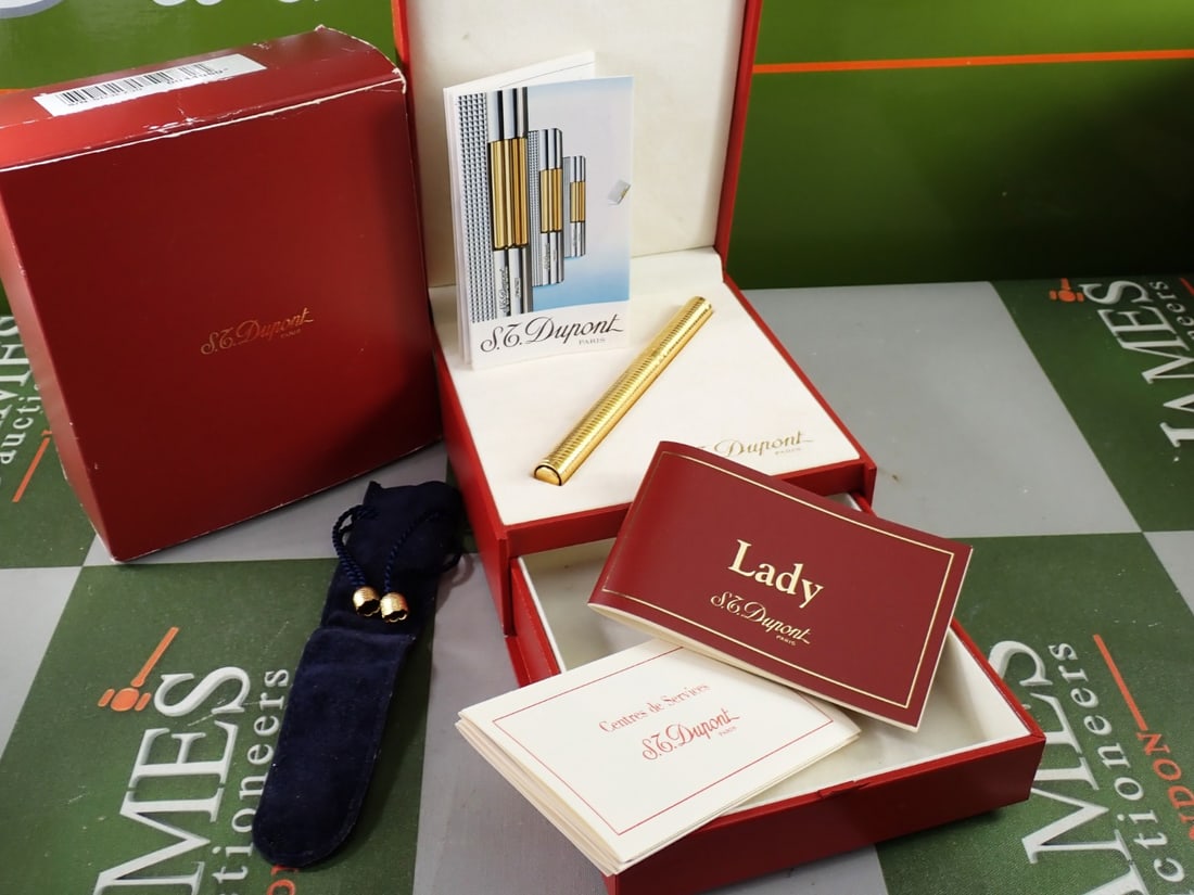 St Dupont Vintage Gold Ballpoint Pen`Lady Mascara` Edition - 4