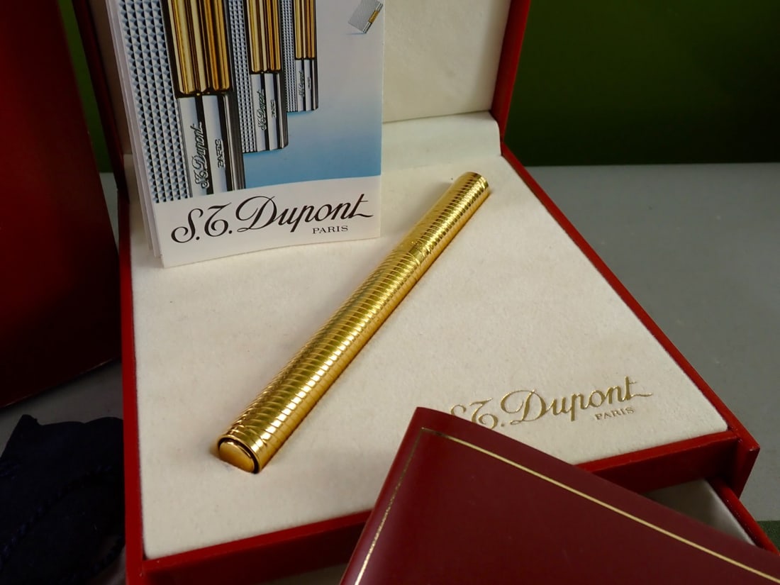 St Dupont Vintage Gold Ballpoint Pen`Lady Mascara` Edition - 5