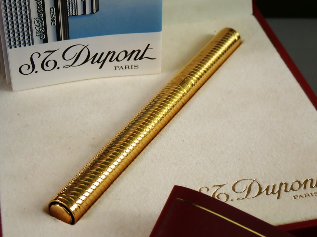 St Dupont Vintage Gold Ballpoint Pen`Lady Mascara` Edition - 6