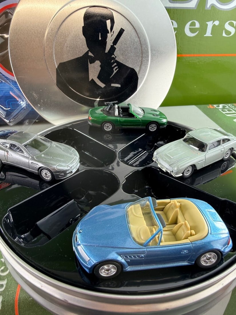 James Bond 007 Film Canister 4 Car Die Cast Set - 4