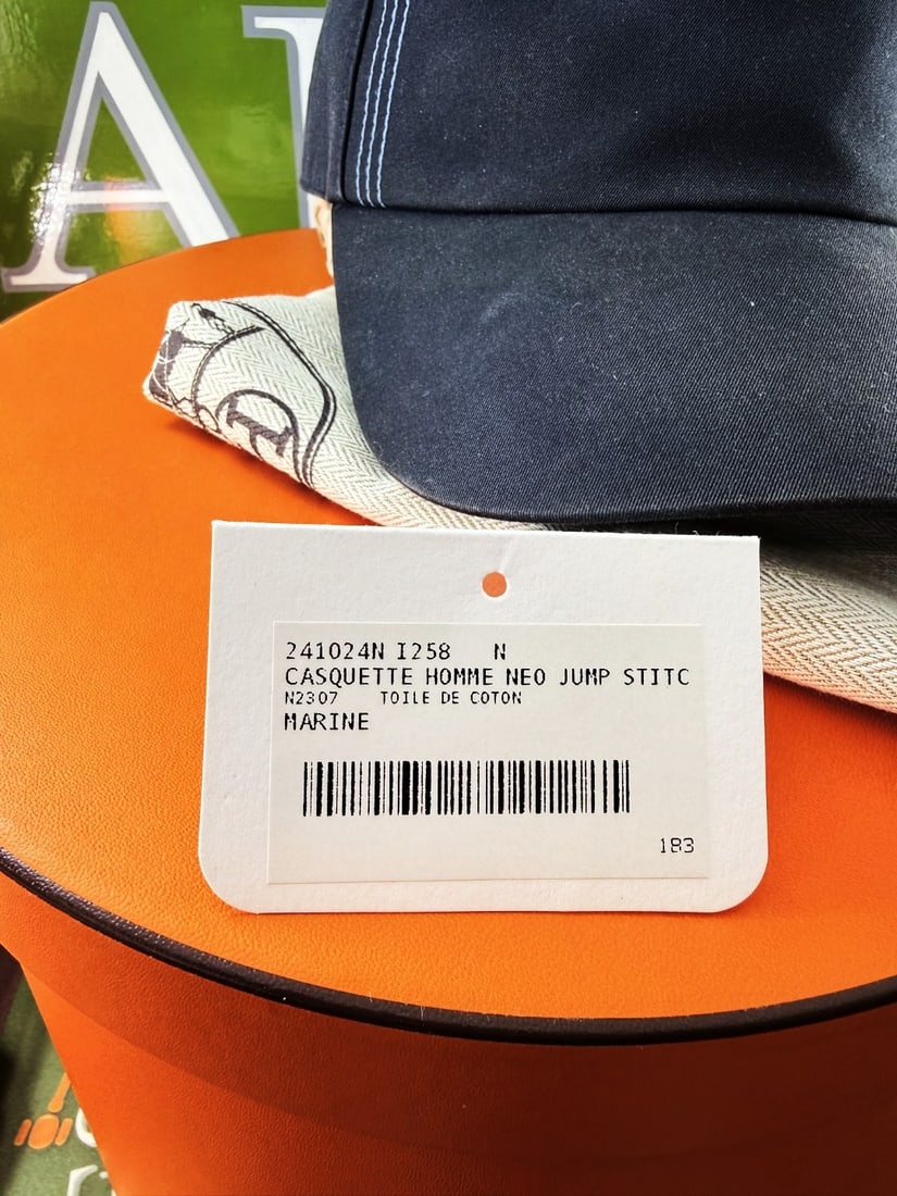 Hermes Paris Navy Neo Jump Stitch Edition Marine Cap - 3